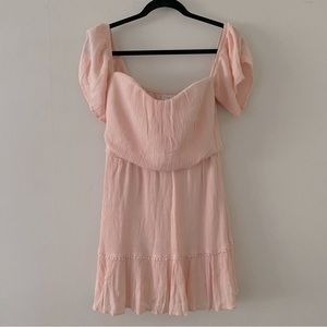 Socialite Boho embroidered hem fit and flare dress